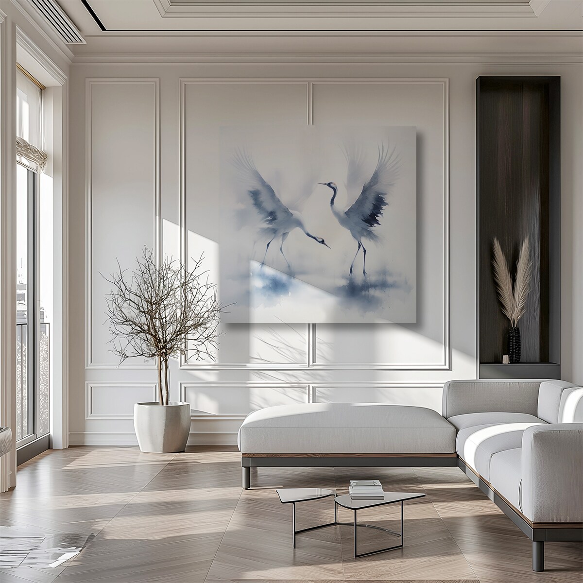 Obraz Żurawie 100cm x 100cm