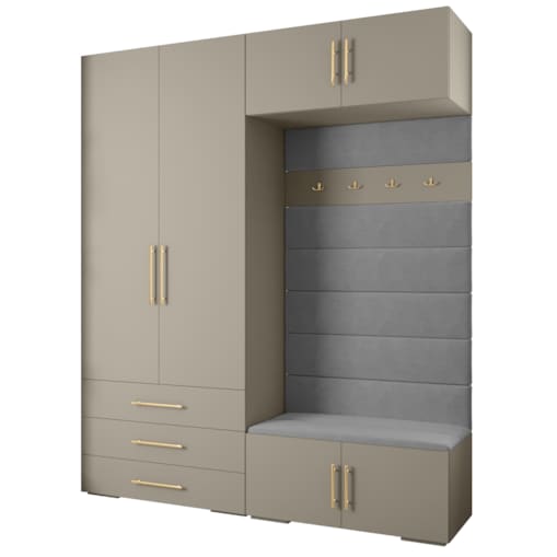 Garderoba do przedpokoju INOVA 3 Z12 kaszmir+złoty+manila16