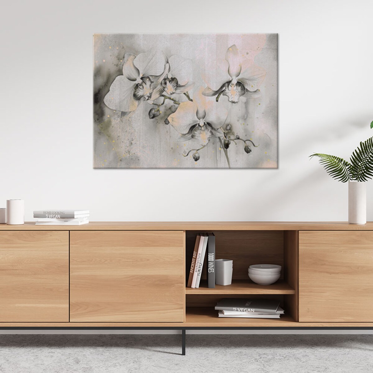 Obraz, Kwitnące orchidee abstrakcja 100x70cm