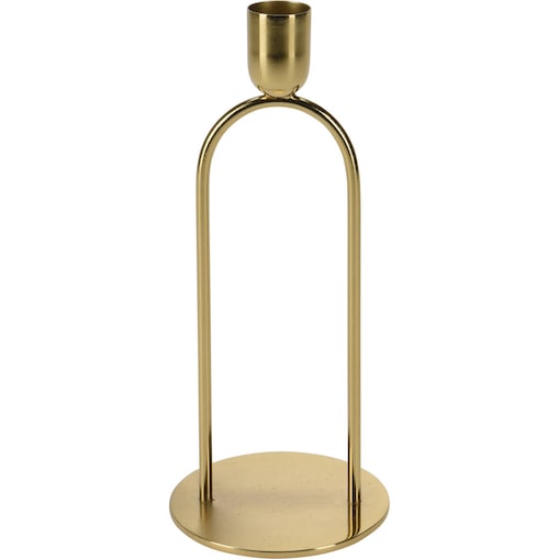Metalowy śwecznik dekoracyjny, złoty, 20 cm