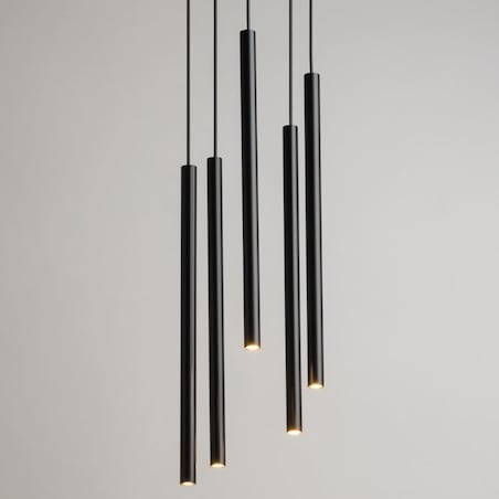 Okrągła lampa wisząca tuby Sopel 33625 Sigma wielopunktowa czarna
