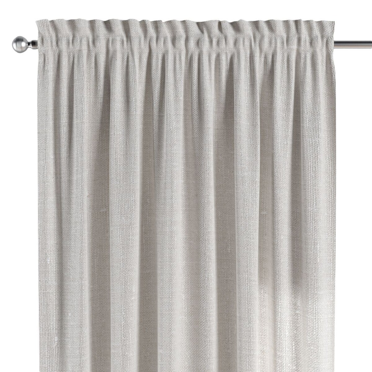 Zasłona na kanale z grzywką 1 szt. 130x245 śmietankowy biały