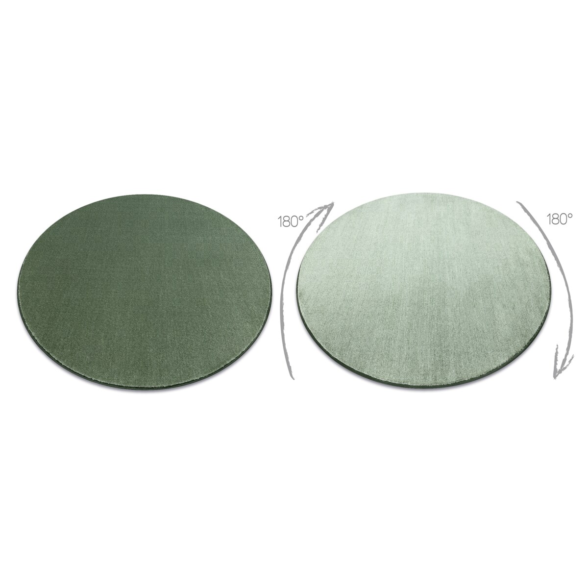 Dywan koło SEDUCTION zielony 26 miękka, koło 200 cm