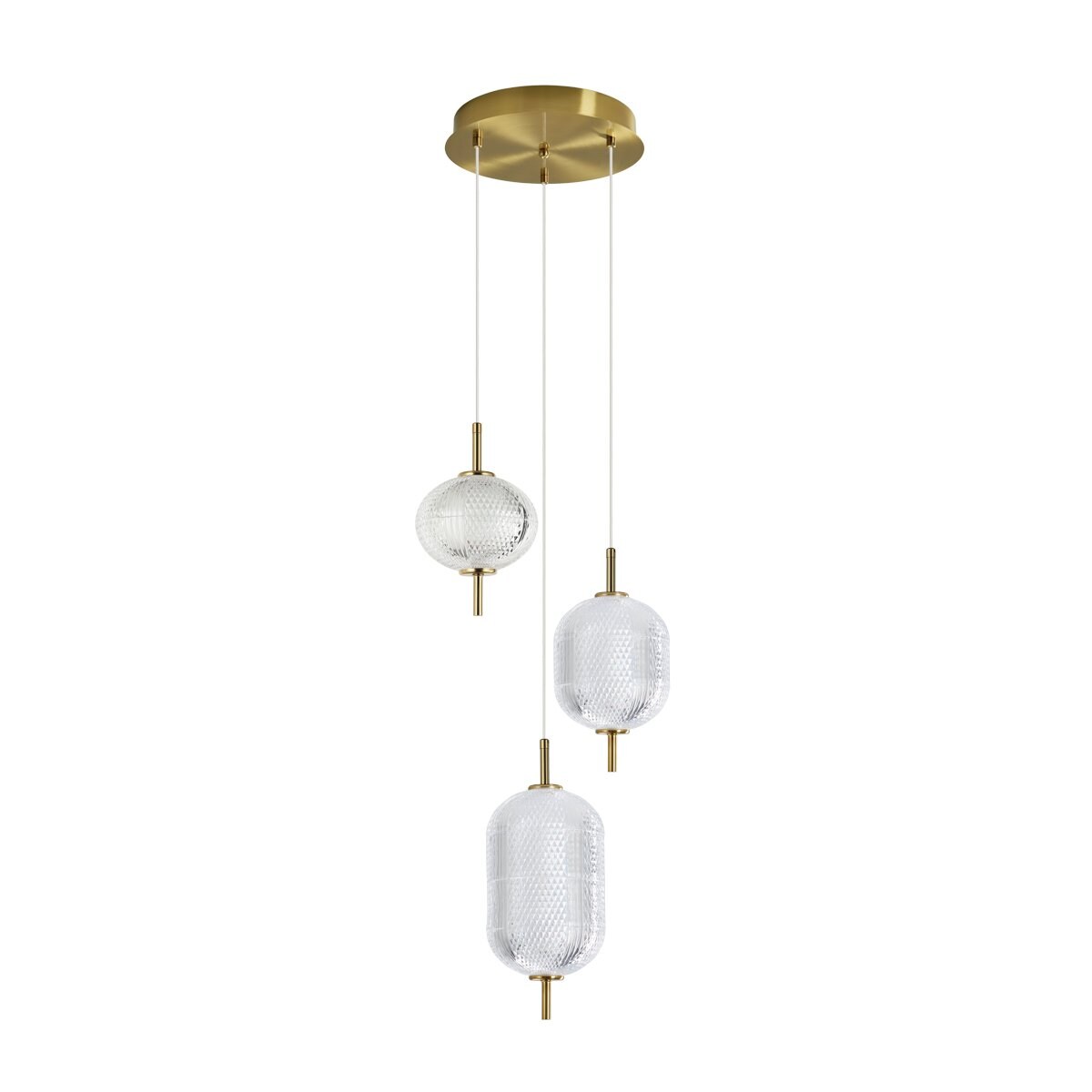 Lampa wisząca LED 23W Italux CORADO złota 3000K 2104 lm regulowana wysokość nowoczesna do salonu i jadalni
