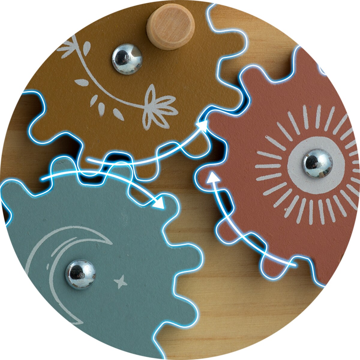 Drewniana tablica manipulacyjna sensoryczna edukacyjna Nukido