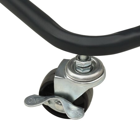 vidaXL 3-poziomowy wózek pomocniczy, czarny, 43x34x79 cm, stalowy