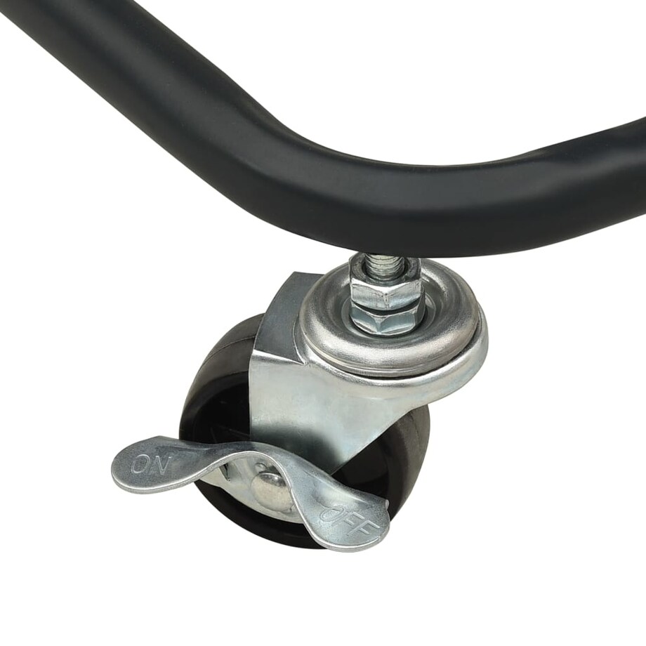 vidaXL 3-poziomowy wózek pomocniczy, czarny, 43x34x79 cm, stalowy