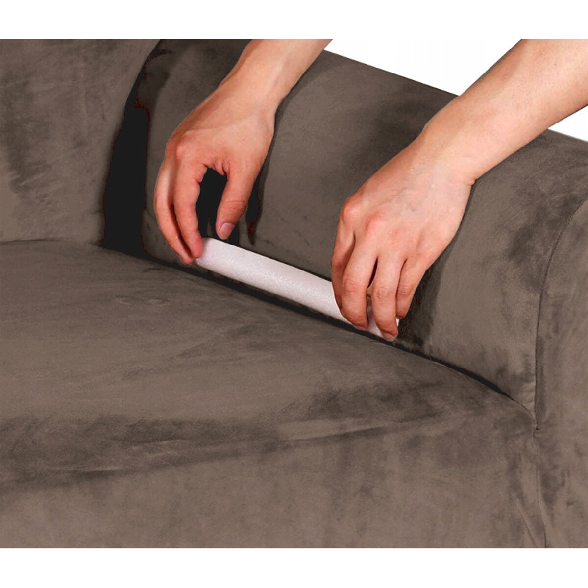 POKROWIEC NA KANAPĘ KAKAOWY BRĄZ WELUR 3 OSOBOWY [22L3]