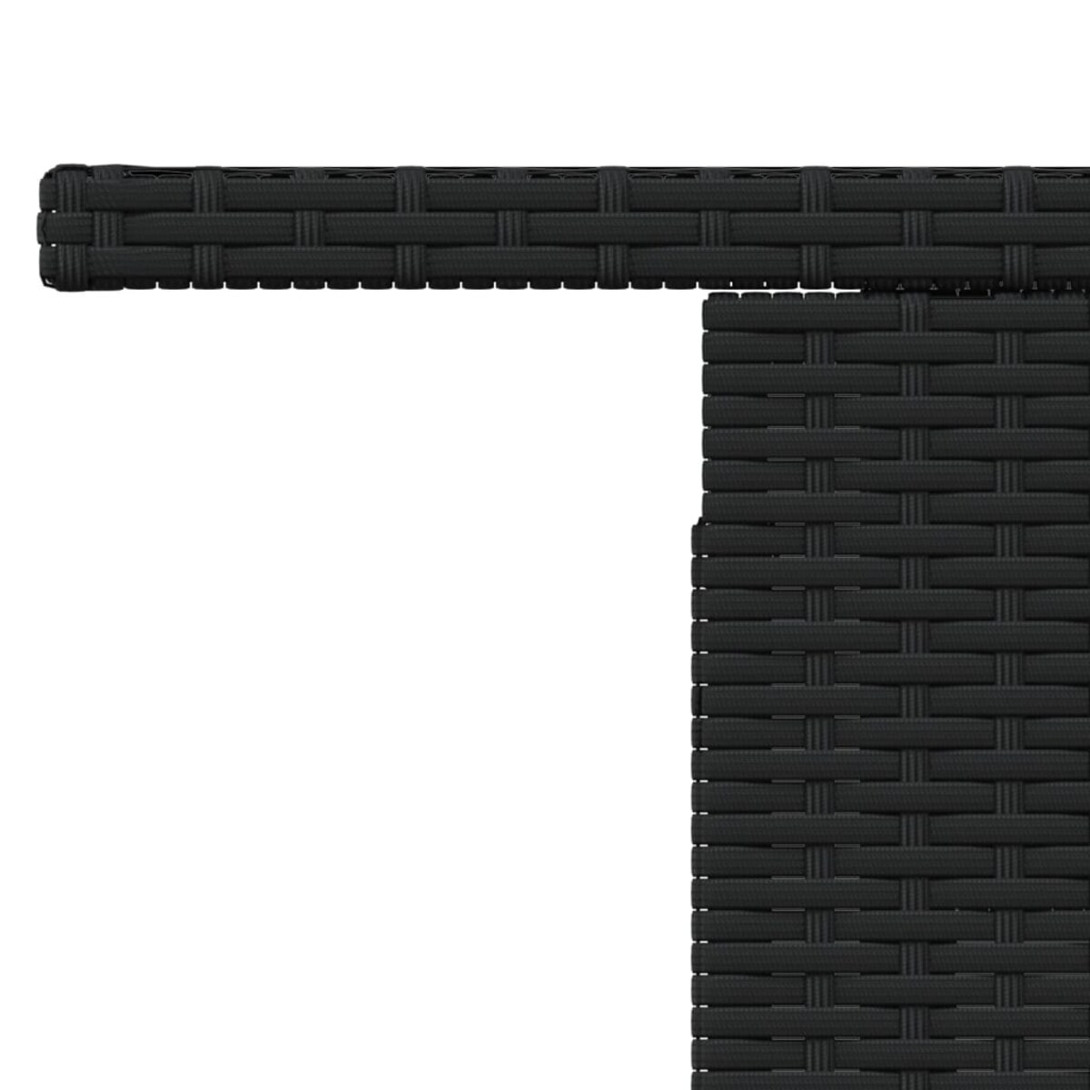 vidaXL Stół ogrodowy, czarny, 100x55x73 cm, polirattan i akacja