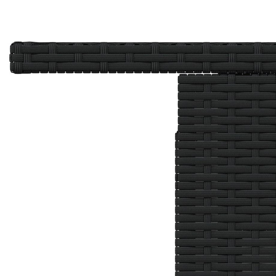 vidaXL Stół ogrodowy, czarny, 100x55x73 cm, polirattan i akacja