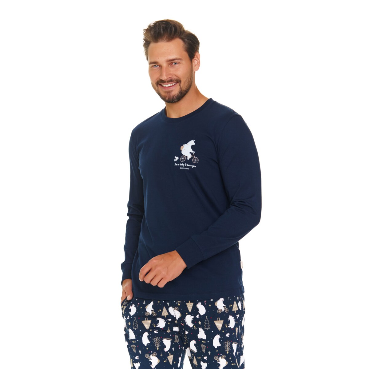 Piżama kolor granatowy PMB.5263.NAVY_BLUE - S