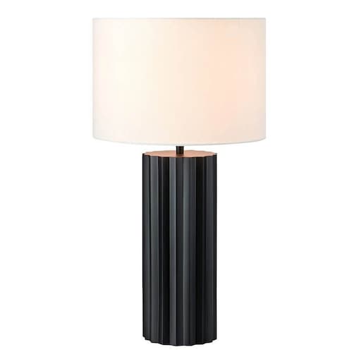 Abażurowa lampka stołowa Hashira 108670 Markslojd metalowa biały czarny