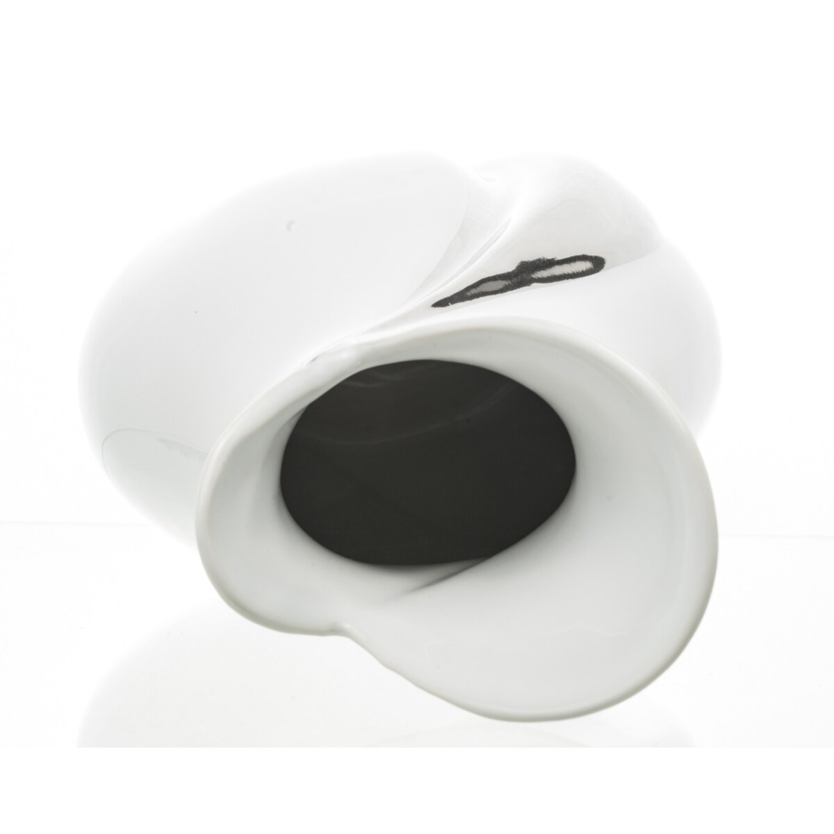 Wazon ceramiczny 30x12,5x15 cm BELO srebrno-biały