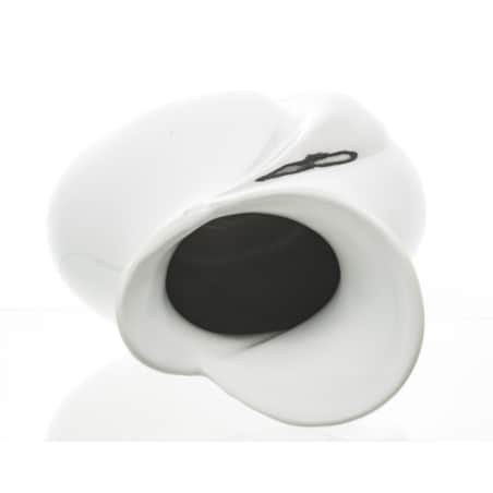 Wazon ceramiczny 30x12,5x15 cm BELO srebrno-biały