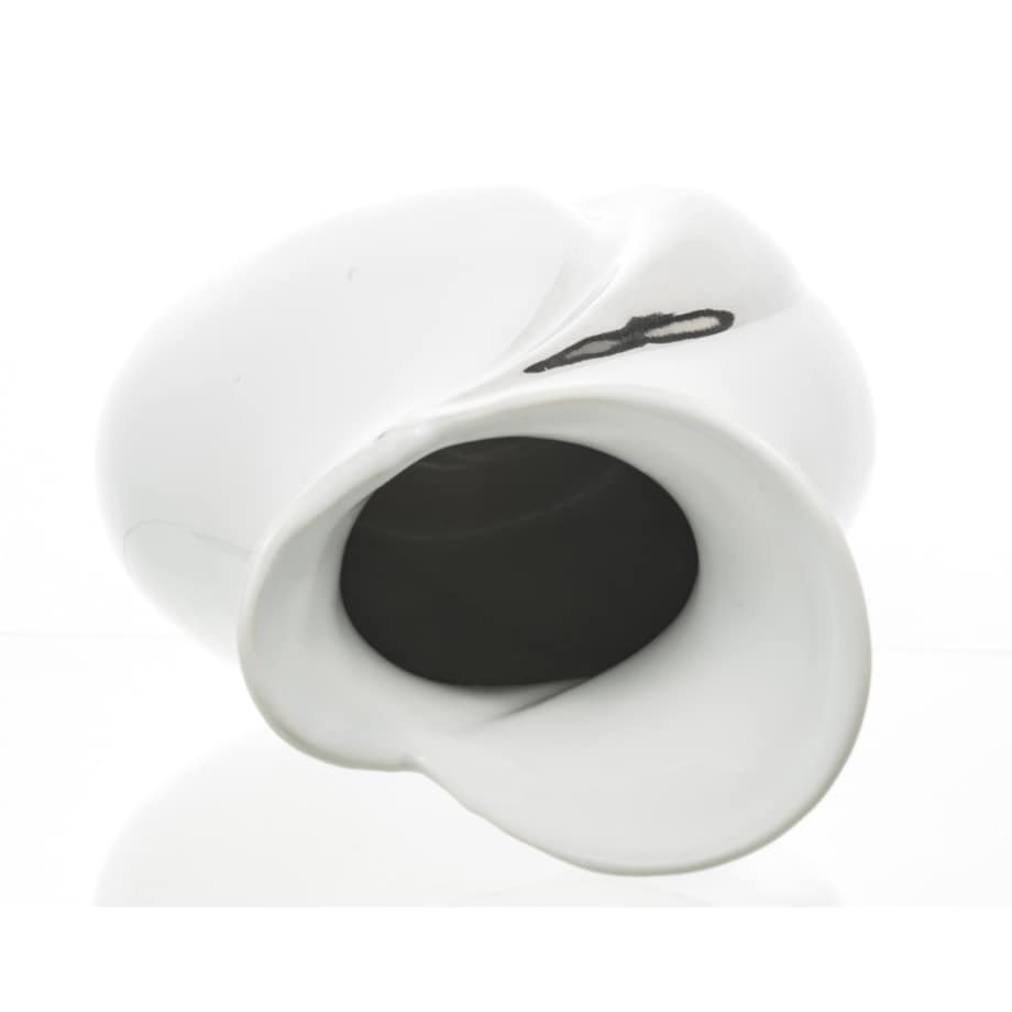 Wazon ceramiczny 30x12,5x15 cm BELO srebrno-biały