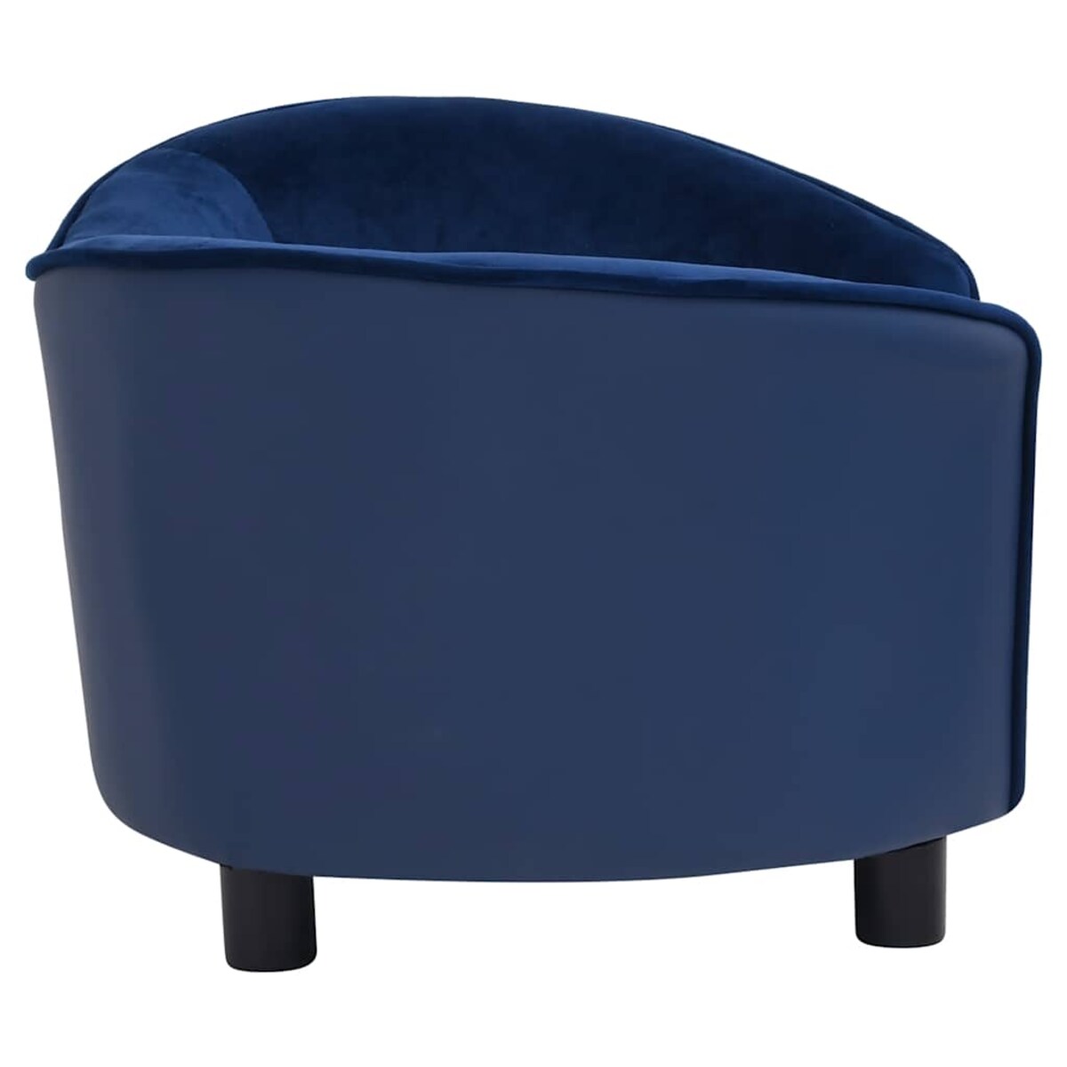 vidaXL Sofa dla psa, niebieska, 69x49x40 cm, plusz i sztuczna skóra