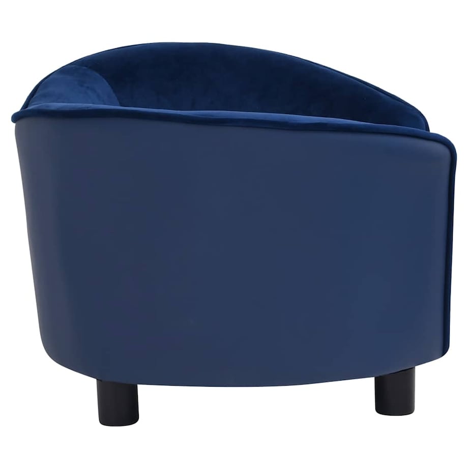 vidaXL Sofa dla psa, niebieska, 69x49x40 cm, plusz i sztuczna skóra