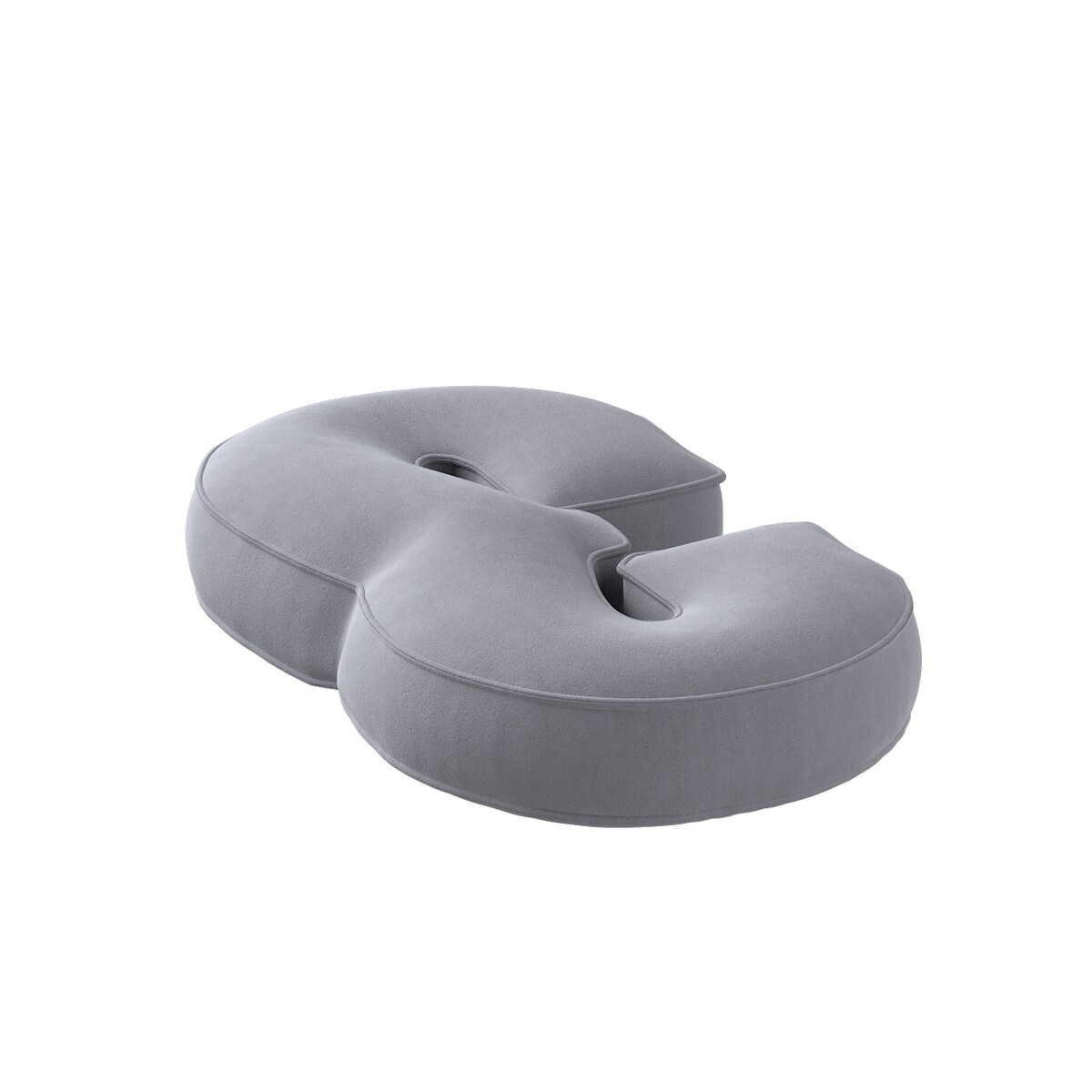 Poduszka Cyferka 3, srebrzysty szary, 25 x 40 cm, Posh Velvet