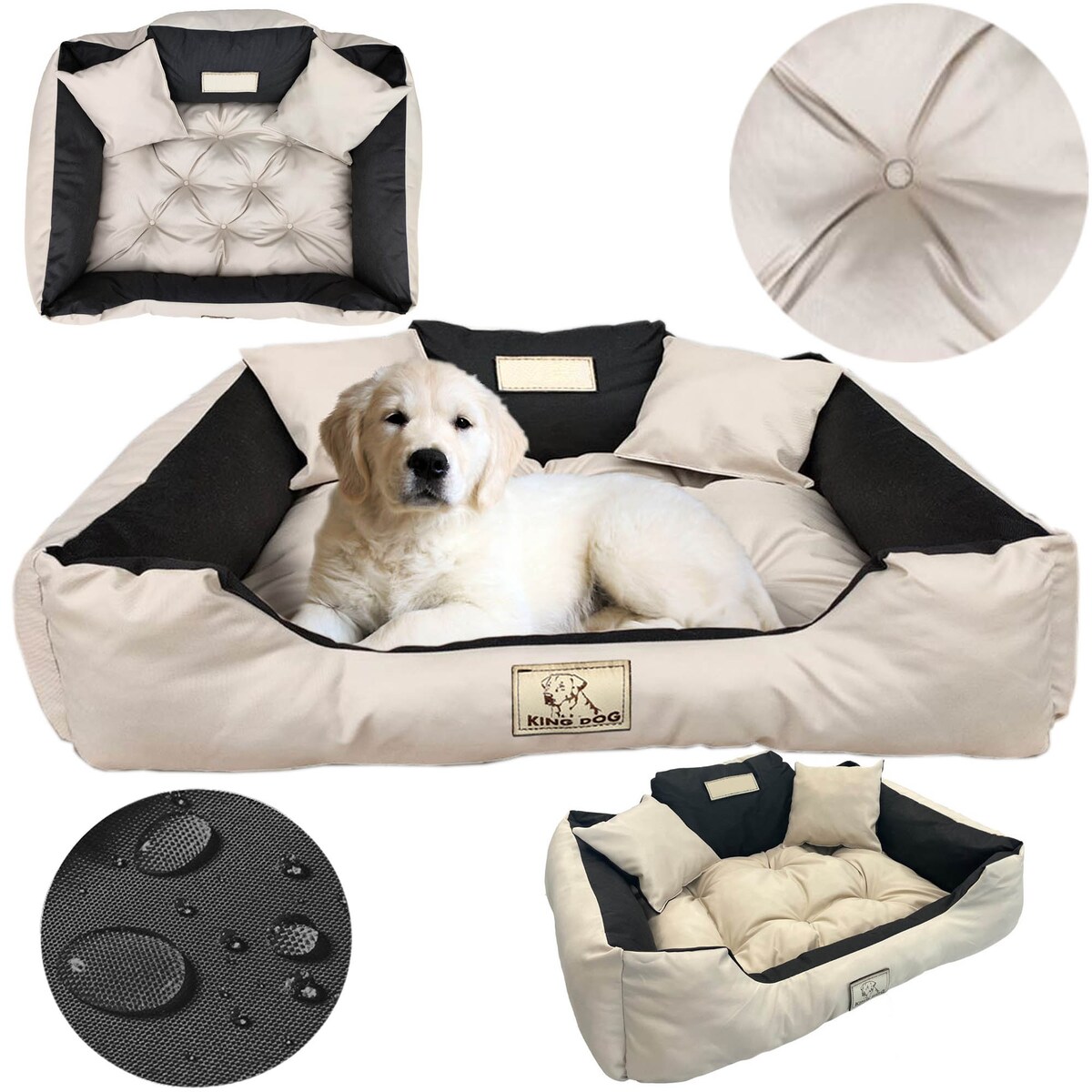 Legowisko Dla Dużego Psa 145X115 Cm Posłanie Kanapa Z Miejscem Na Imię Wodoodporne