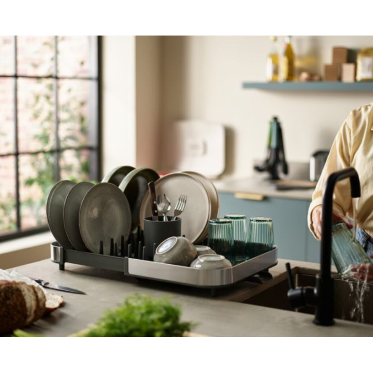 Rozsuwana suszarka do naczyń (stalowa) Extend Duo Joseph Joseph
