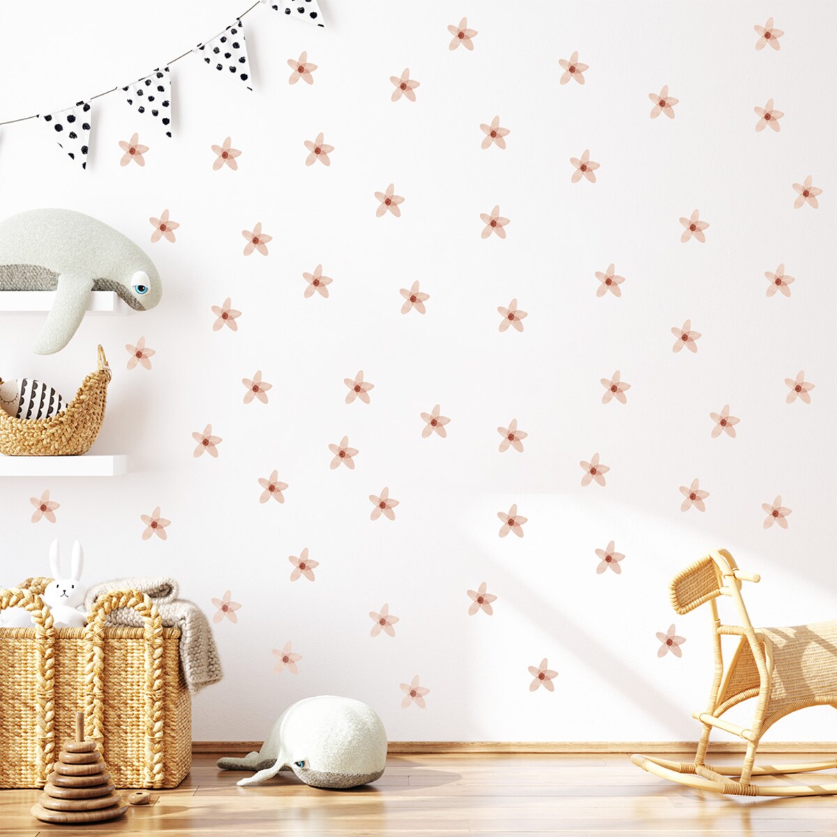 Naklejka na ścianę Niezapominajki boho