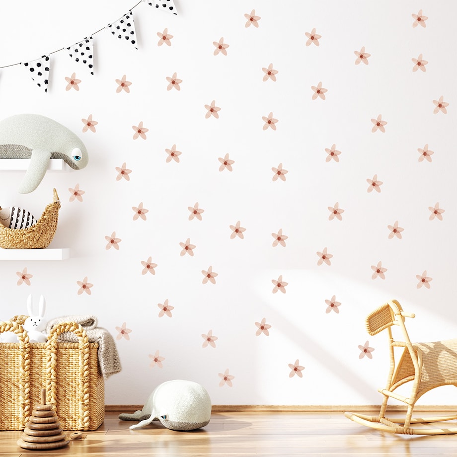 Naklejka na ścianę Niezapominajki boho