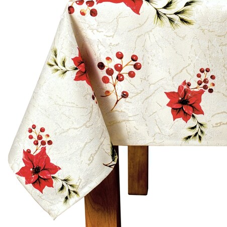 Obrus Świąteczny Gwiazda Betlejemska - 120x120 cm - wielokolorowy