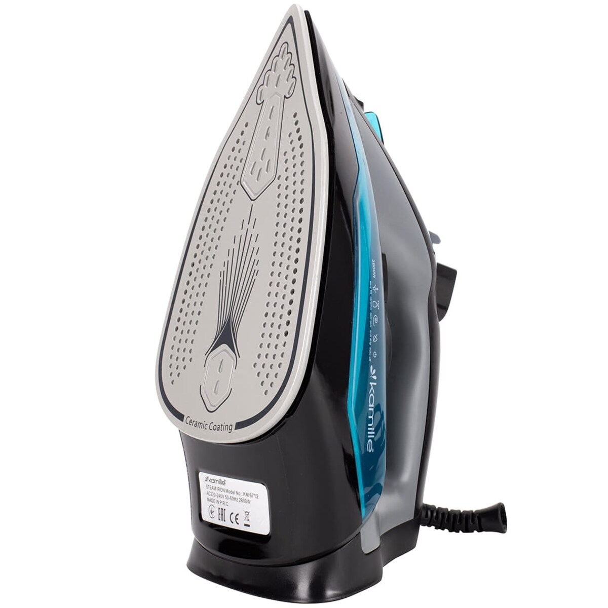 Żelazko parowe ANTI-CALC ANTI-DRIP prasowanie w pionie 2800W KAMILLE