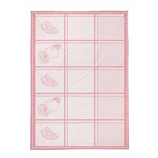 Ścierka Kuchenna Ściereczka 50 x 70 Cytrus Różowy Bawełna Owoce Wycierania