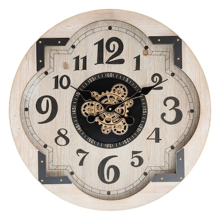 Zegar ścienny MDF, beżowy, Mckenzie, 63 cm