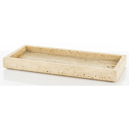 Taca dekoracyjna z trawertynu 30x13x3 cm VANTIERA small