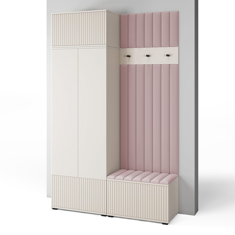 Garderoba Ritmo wersja 4 do przedpokoju Cashmere frezowana Trinity 19