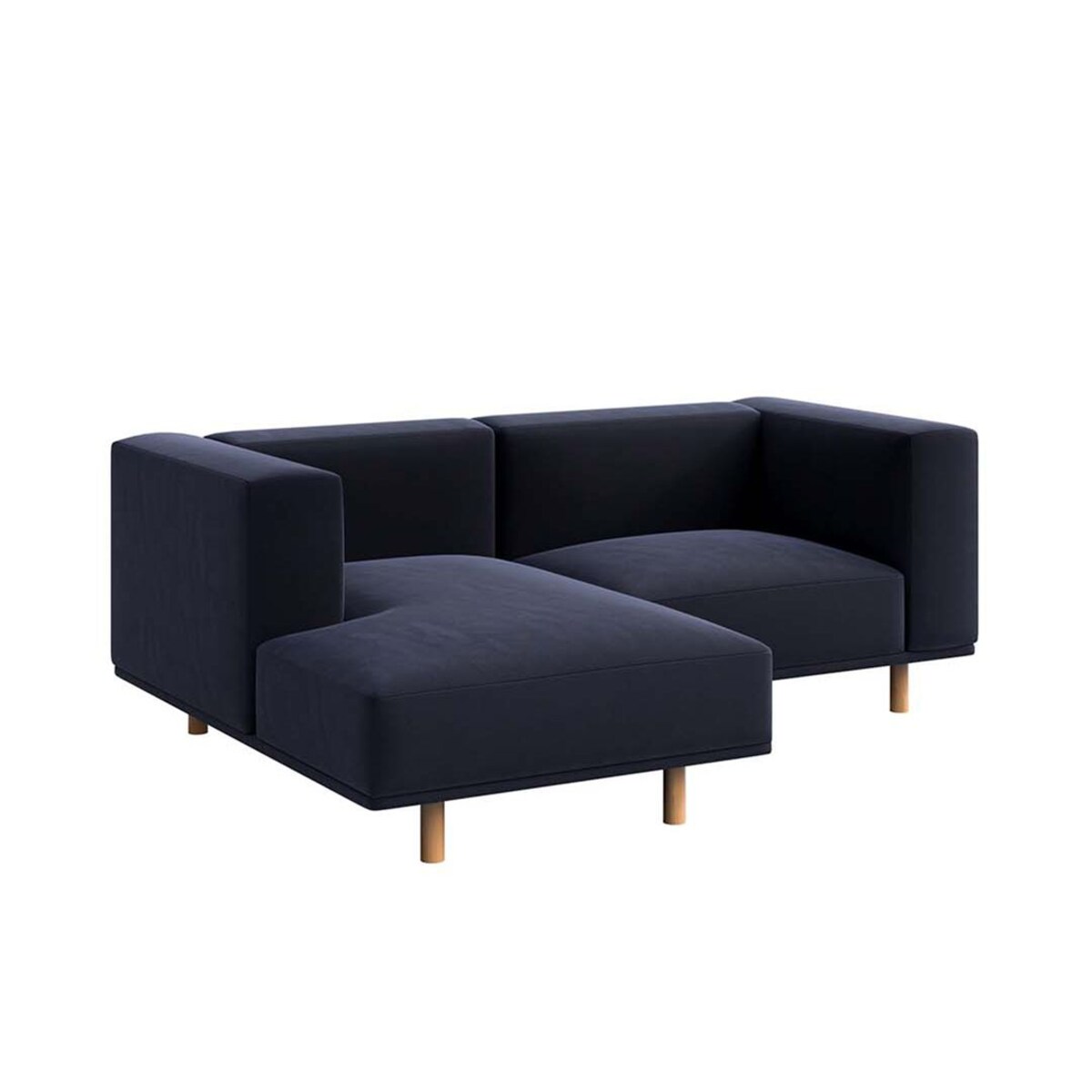 Kukumo sofa narożna lewa Granatowa
