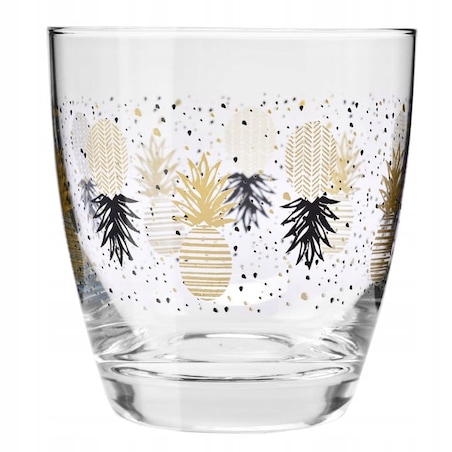 Szklanki Ozdobne Dekoracyjne Deco Ananasy Krosno 2 x 370 ml do Napojów Duet