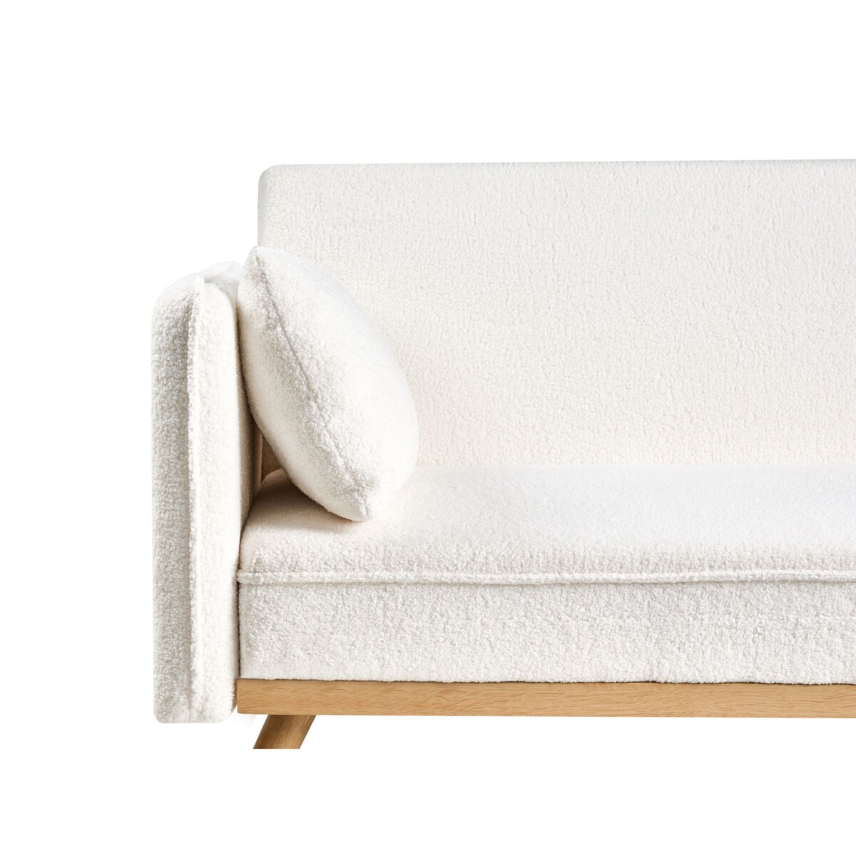 Sofa rozkładana ASAA Boucle Złamana biel