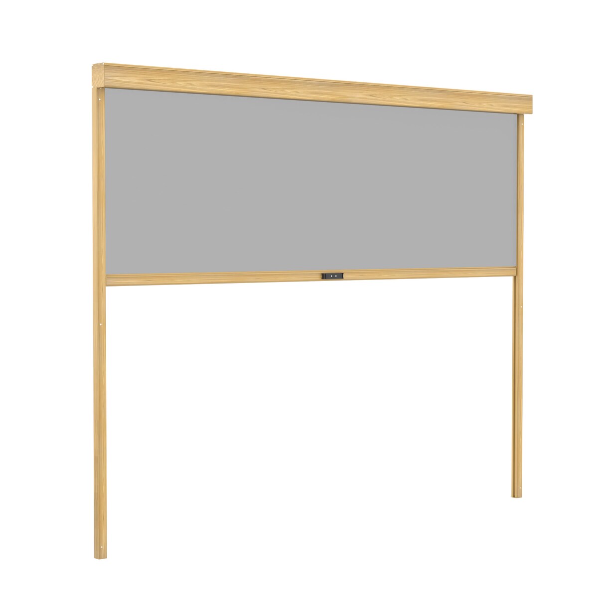 Markiza tarasowa 370x238cm ścianka boczna do pergoli kolor drewna