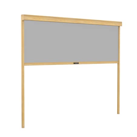 Markiza tarasowa 370x238cm ścianka boczna do pergoli kolor drewna