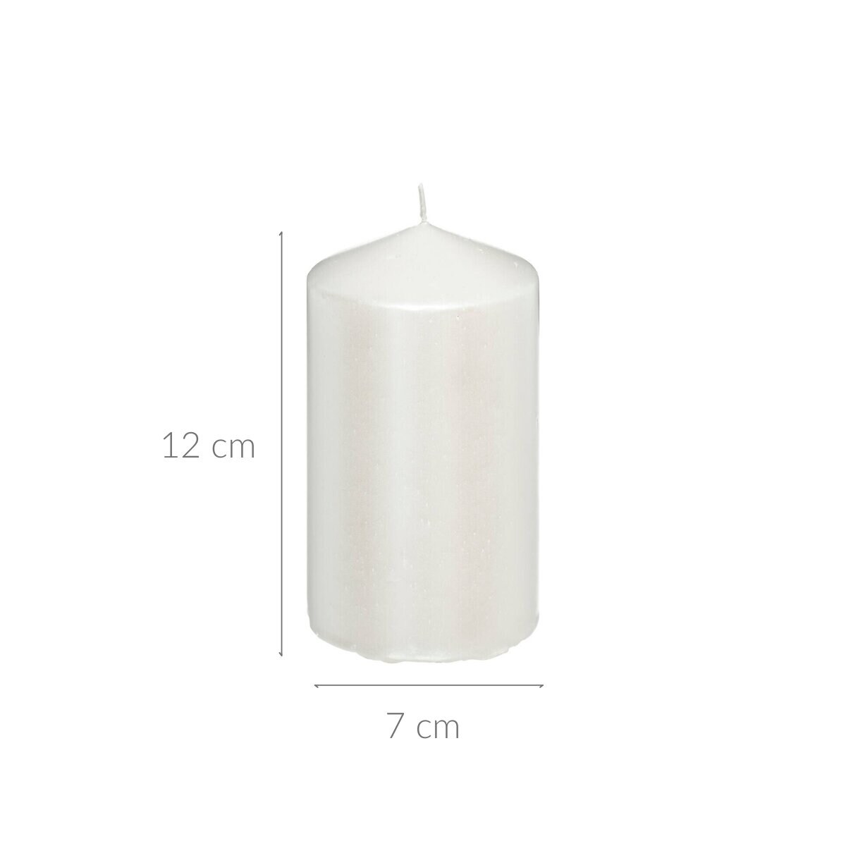 Świeca walec, błyszcząca, 12 cm