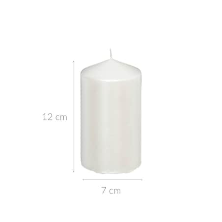 Świeca walec, błyszcząca, 12 cm