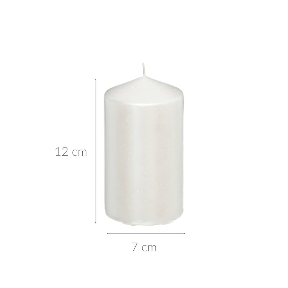 Świeca walec, błyszcząca, 12 cm