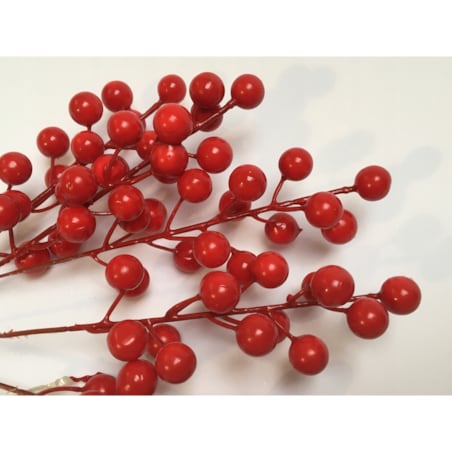 JARZĘBINKA CZERWONA na druciku 5szt dodatek stroik dekoracja święta koralik