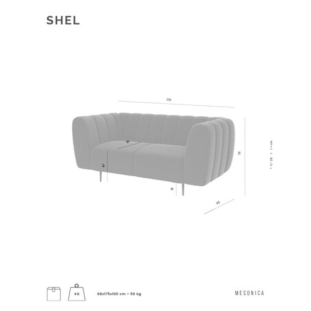 Shel Sofa 2-osobowa - beżowa