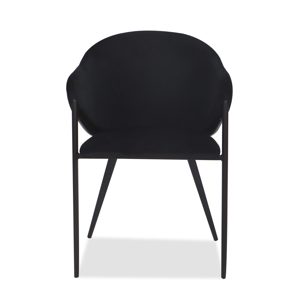 Krzesło tapicerowane do salonu welurowe GLAMOUR czarne