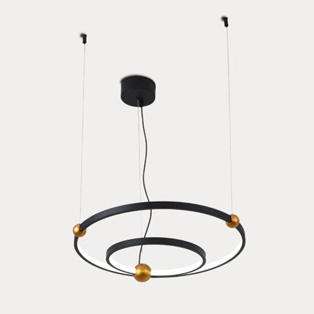 Lampa Wisząca Led Black Ring Czarna + Pilot 30X50