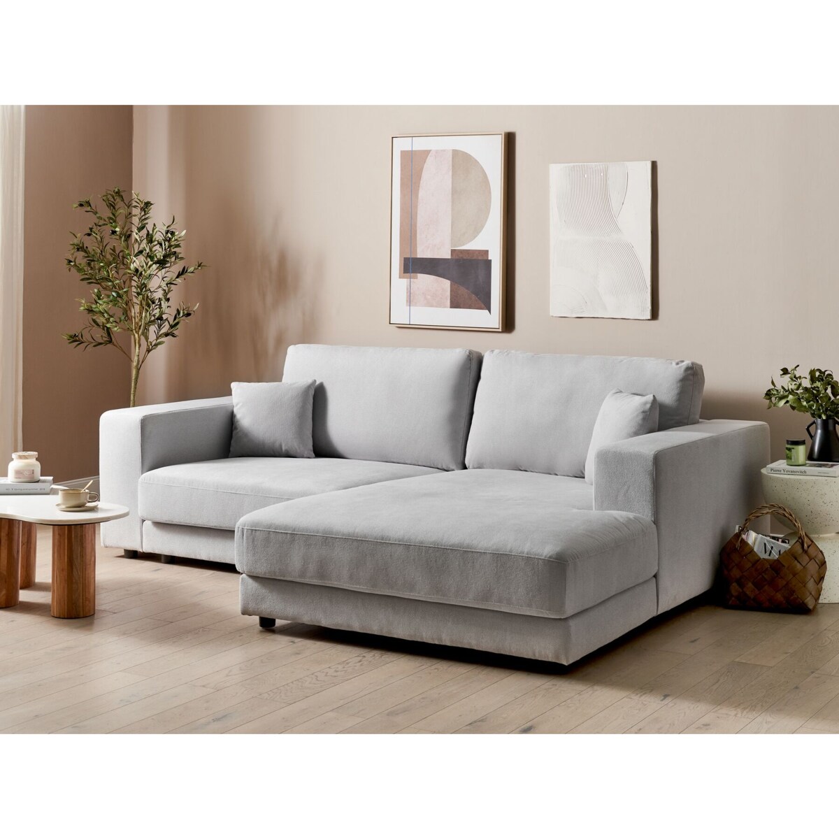 Narożnik 3-osobowy lewostronny jasnoszary LOFOTEN