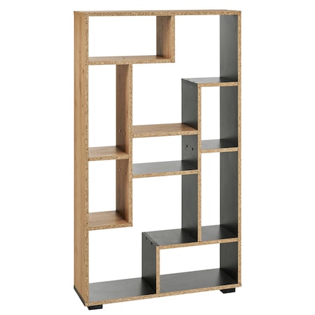 Regał ALMA 122 cm Brązowy/ czarny