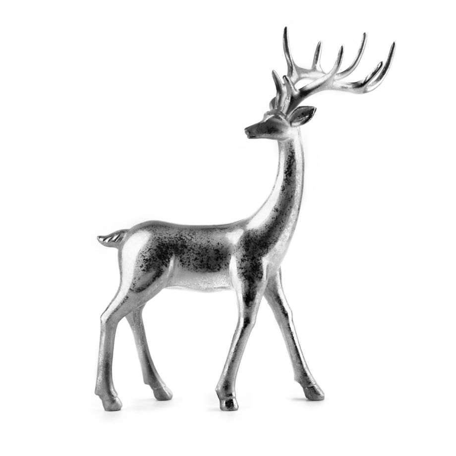 SANTA LILA Figura 23x6xh27cm srebrny renifer