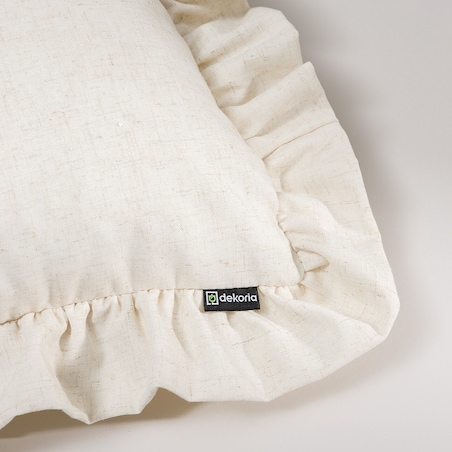 Poszewka Paula z falbaną 45x45 beżowy