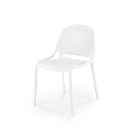 Krzesło K532 białe z tworzywa PVC