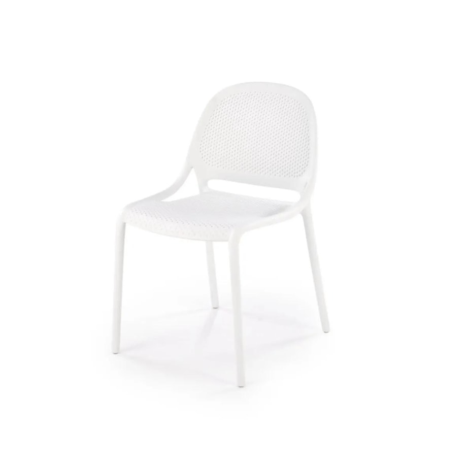 Krzesło K532 białe z tworzywa PVC